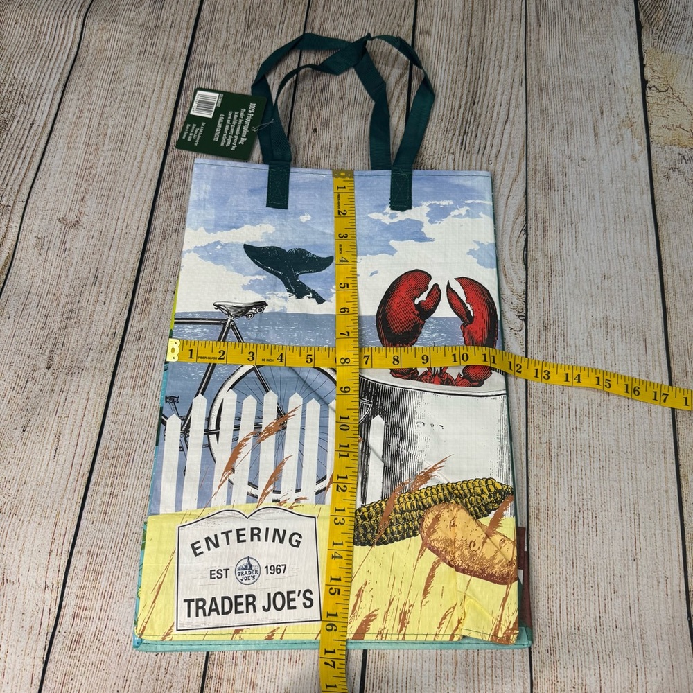 NWT Trader Joe's Boston Massachusetts Reusable Shopping Bag - Picture 6 of 13
